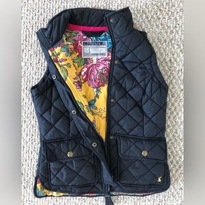 Joules Black Quilted Vest